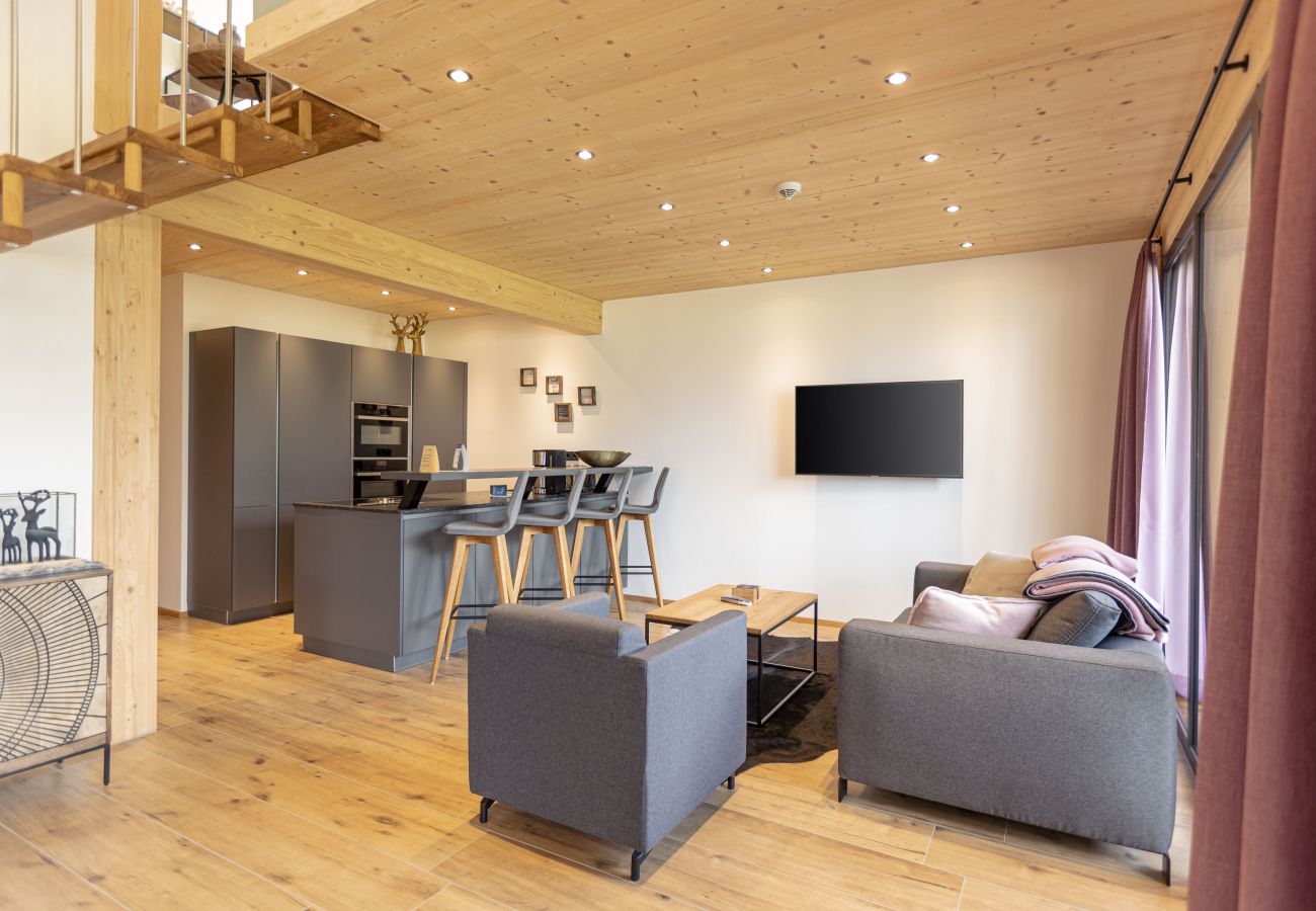 Appartement in Haus im Ennstal - Premium appartement met galerij, sauna & outdoor bad